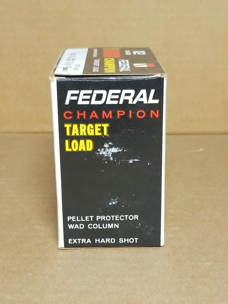 FEDERAL 12 GAUGE CHAMPION TARGET LOAD EMPTY AMMO BOX