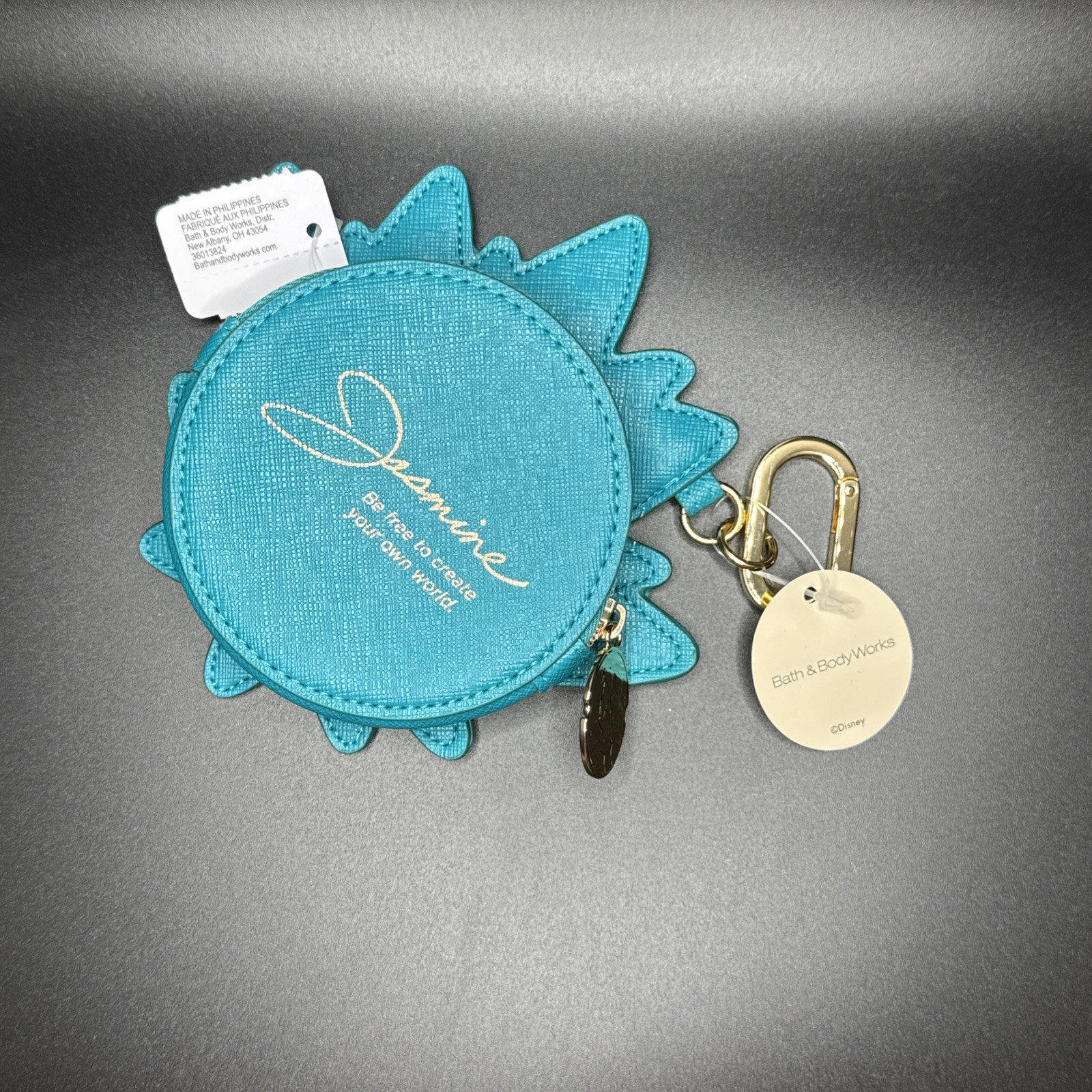 Bath & Body Works X Disney Princess Jasmine Coin Purse Blue Gold NWT