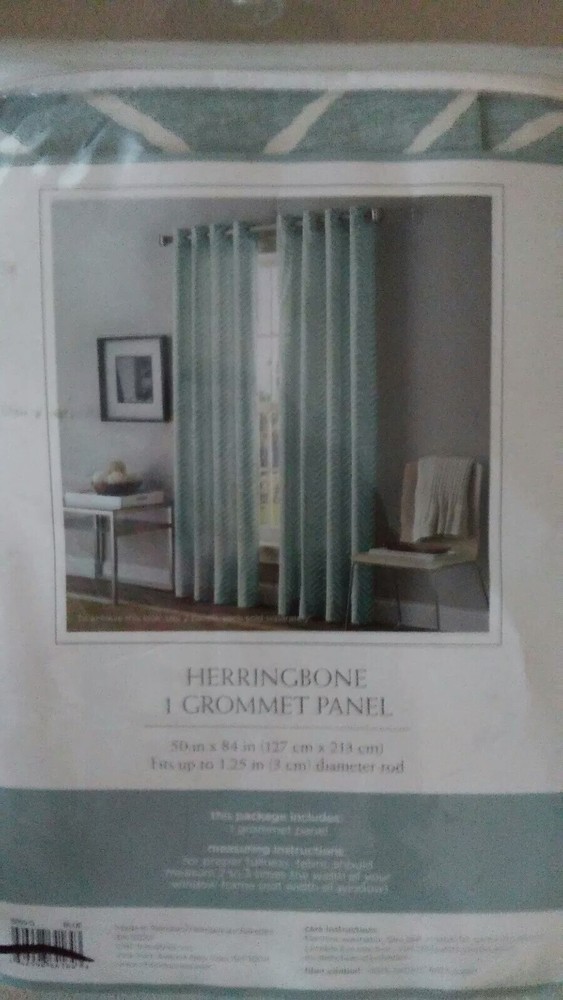 PERIHOME HERRINGBONE ONE(1)GROMMET PANEL 100%COTTON