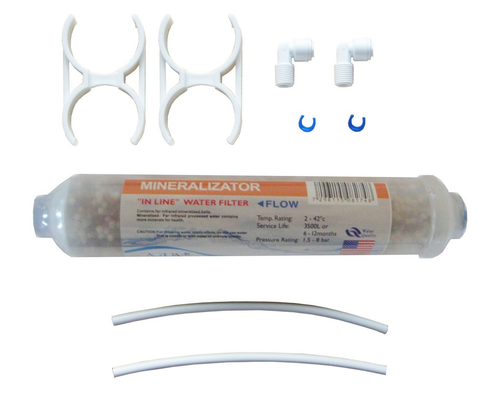 Upgrade RO Reverse Osmosis with 58 Minerals inline filter/Re-Mineralization 3/8"