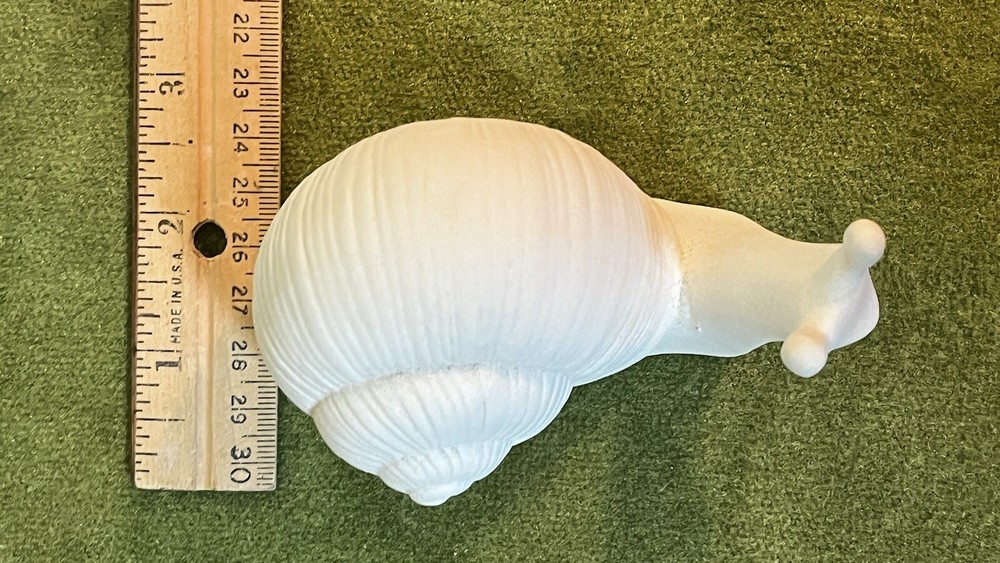 Ceramic Bisque-Unpainted 4” Small-SOLID -1/2 lb. SNAIL Statue-Ready 4 U To Paint
