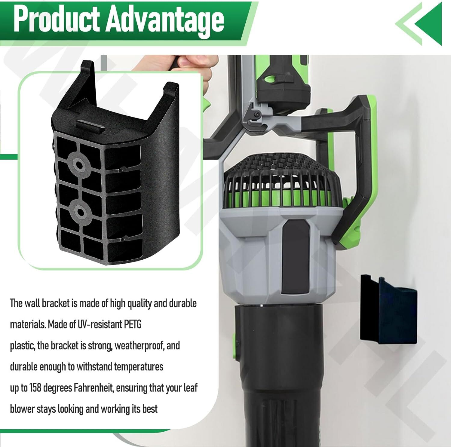 Compact Wall Mount Bracket Fits Organized Fits EGO 765 Fits Leaf Blower Storage