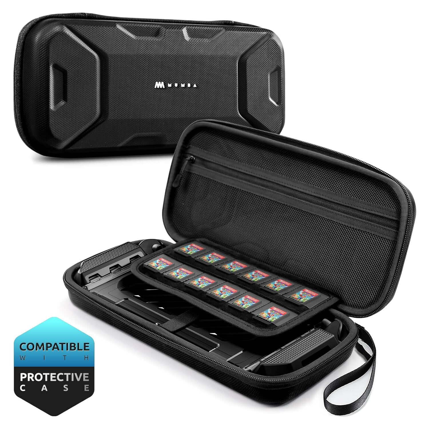 For Nintendo Switch 2, Mumba Plus Capacity Travel Carrying Case Hard Pouch Bag