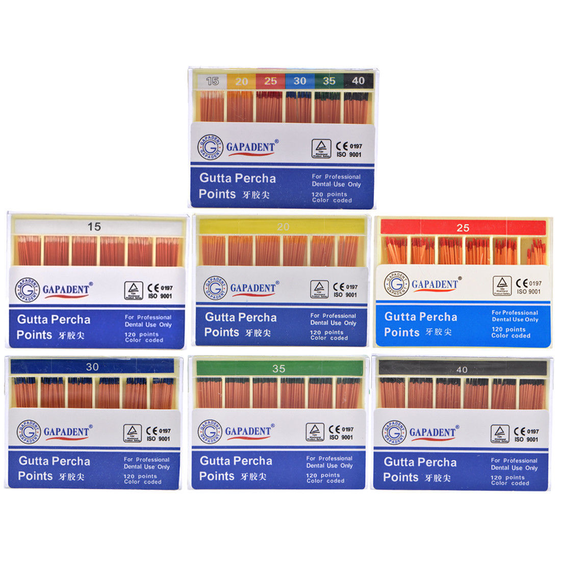 Dental Endo Root Canal Gutta Percha Points / Absorbent Paper Points Taper 0.02