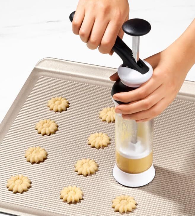 OX 20-Piece Cookie Press Set with 18 Disks, Storage Case