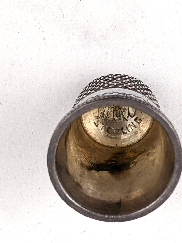 Antique Ketcham & McDougall MKD Sterling Silver Thimble Size 7