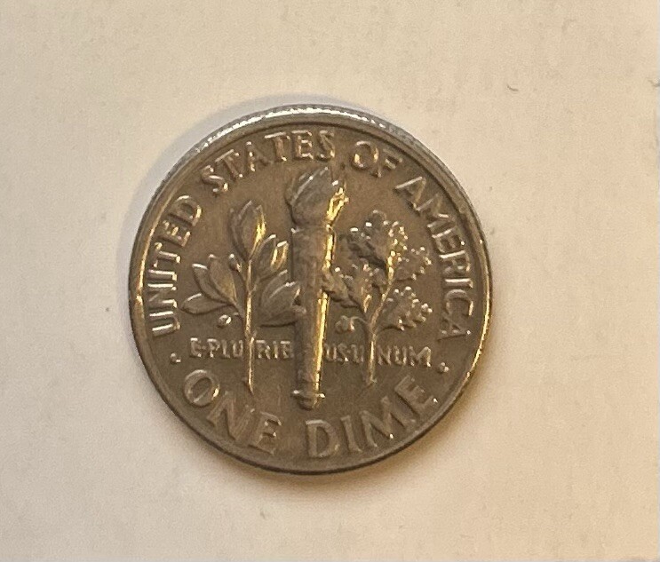 1991 D Dime Misaligned Die Error