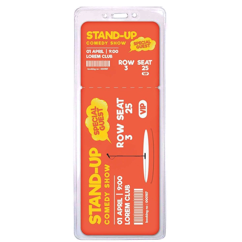 Extra Large 3x8 Sporting Event Ticket Holder - Vertical Vinyl Credential Holders