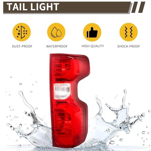Tail Light Assembly Compatible With 2019-2024 Right Passenger Side Halogen Type