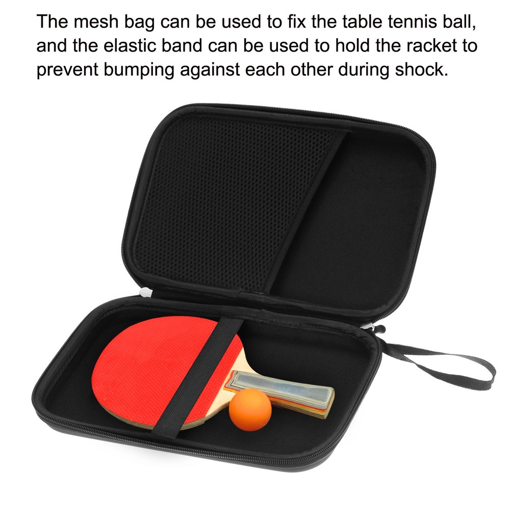 Table Tennis Racket Case Ping Pong Paddle Case Cover Container Bag Square, Red