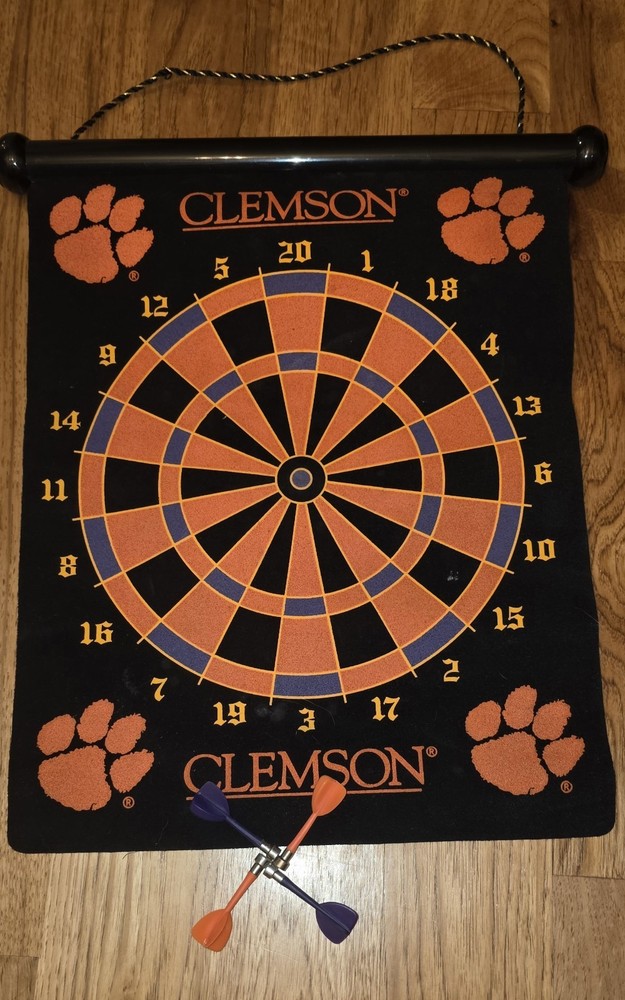 Clemson Magnetic Dart Board With 4 Darts