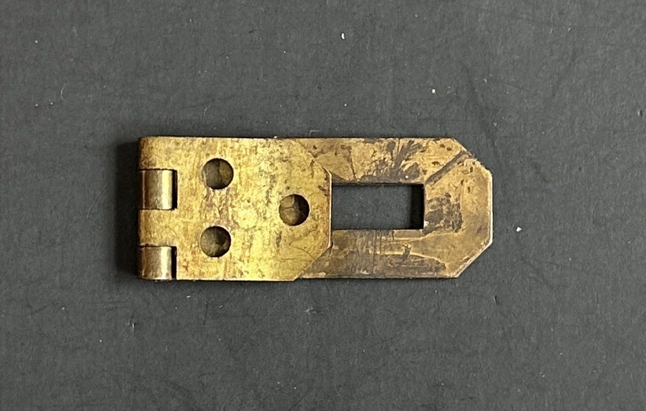 #1976–Antique Vintage Solid Brass Hasp Latch 2 3/4” Long