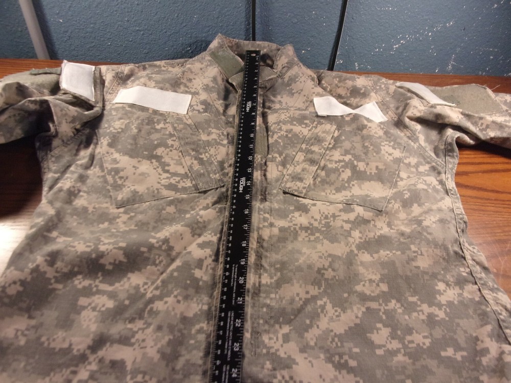 SPECIAL FORCES SELECTION UNIFORM W/ WHITE STUDENT ROSTER TAG ACU JACKET MEDIUM