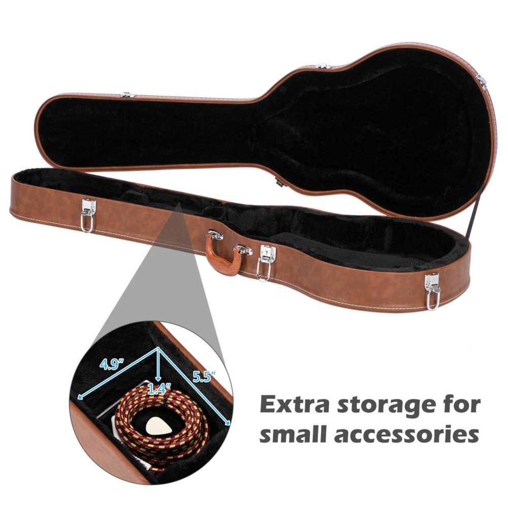 LP Electric Guitar Hardshell Case - Brown, Bulge Surface & Microgroove, US