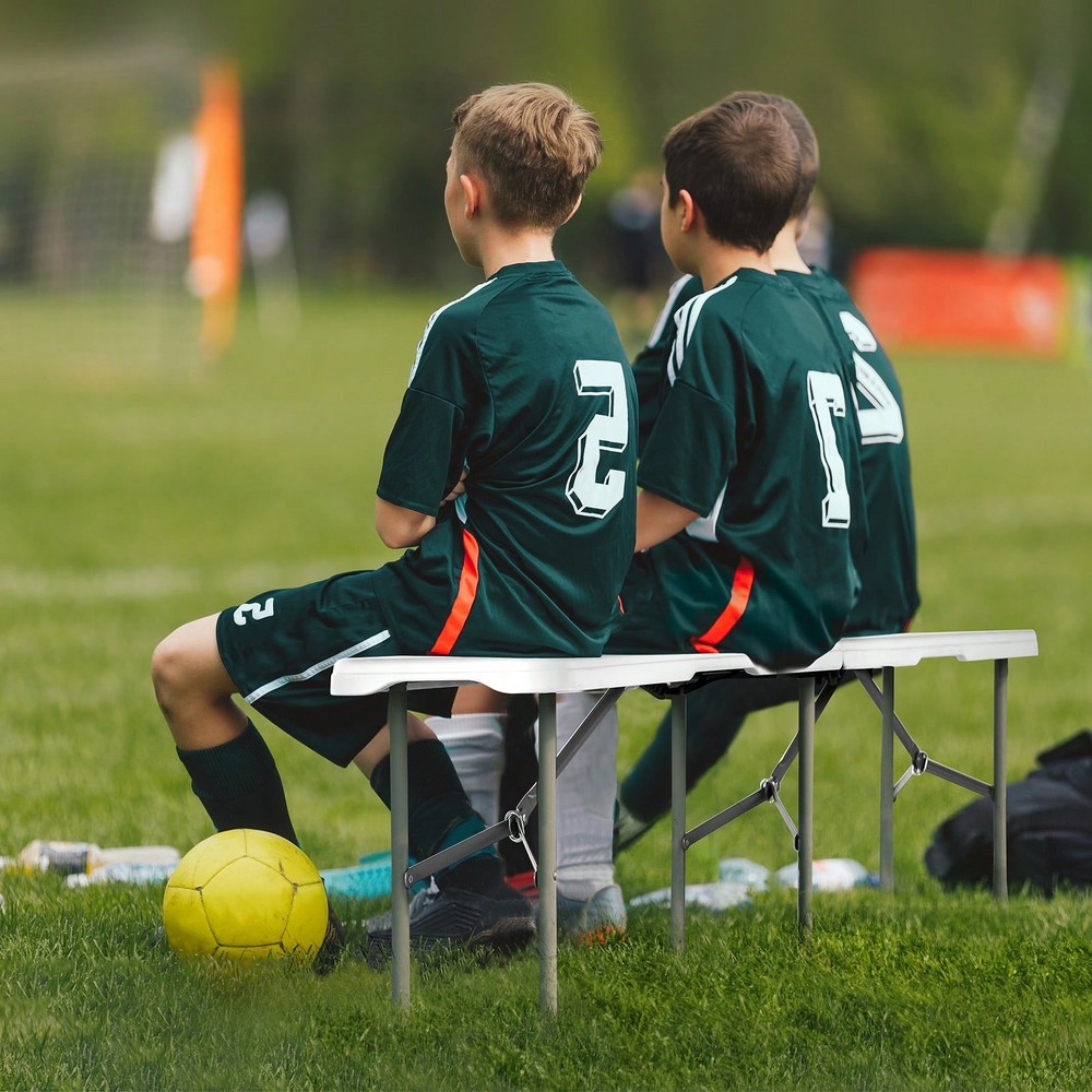 Plastic Folding Bench, 6 FT Portable Folding Bench