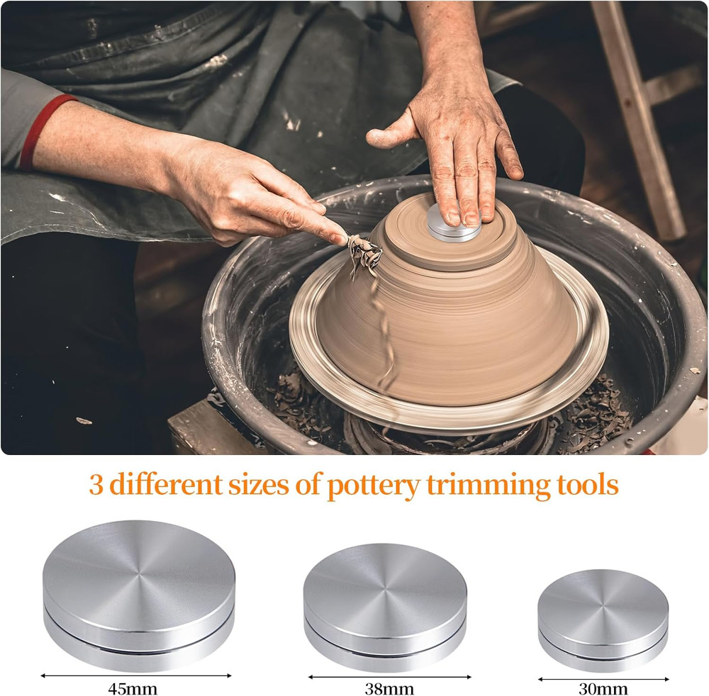 3 Pack Ceramic Clay Pottery Throwing Trimming Spinner Tool, Clay Ceramic Rotary