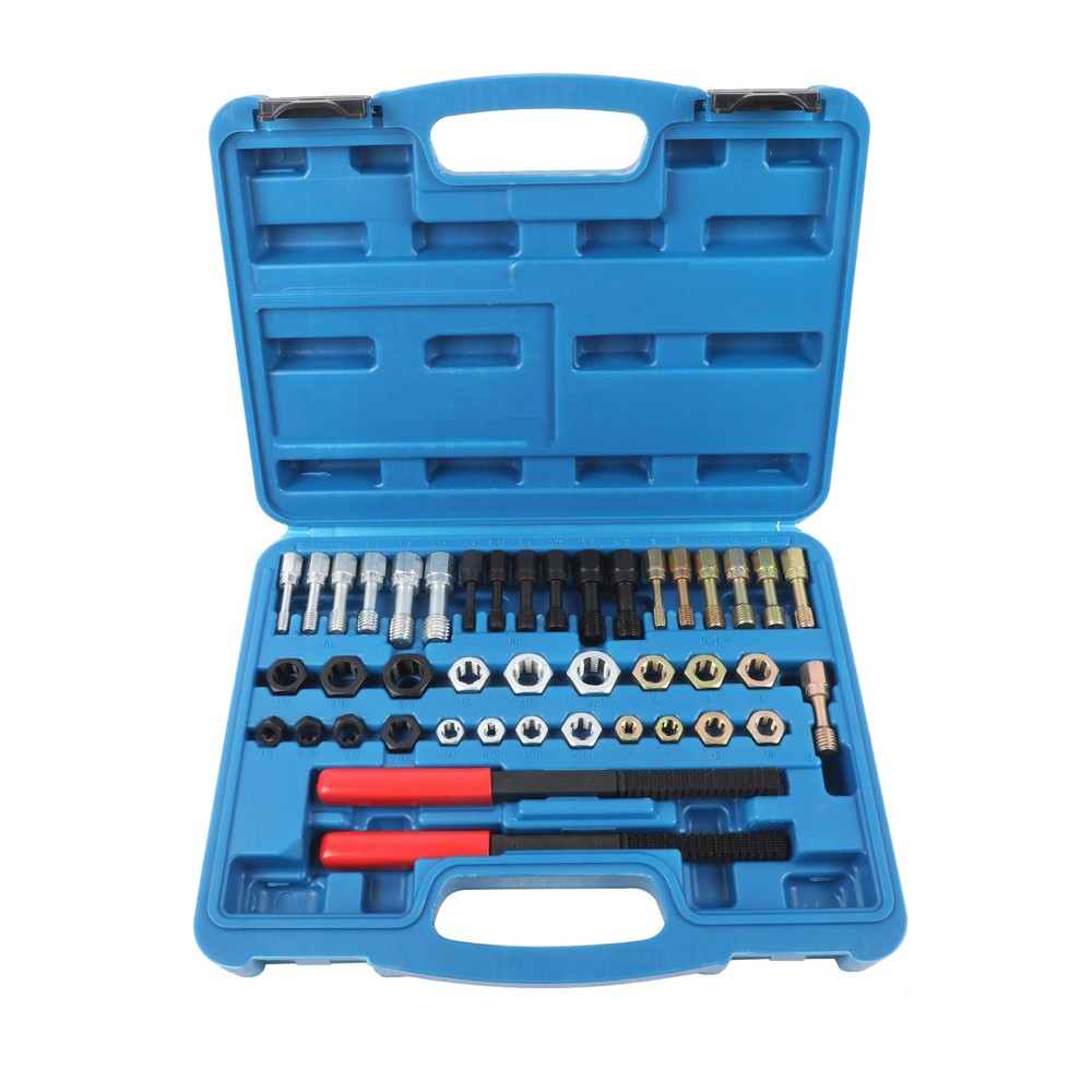 42PCS Thread Repair Restorer Kit Thread Chaser Set UNF/UNC Rethreading Tool