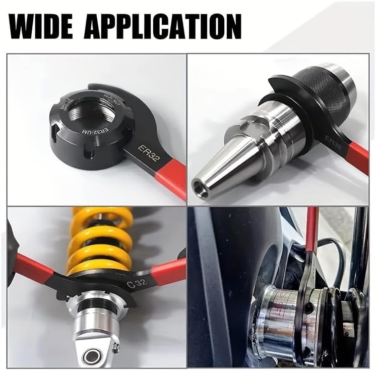 5x Coilover Spanner Wrench Set Adjustable C-Shape Shock Spanner Hook Wrench Tool