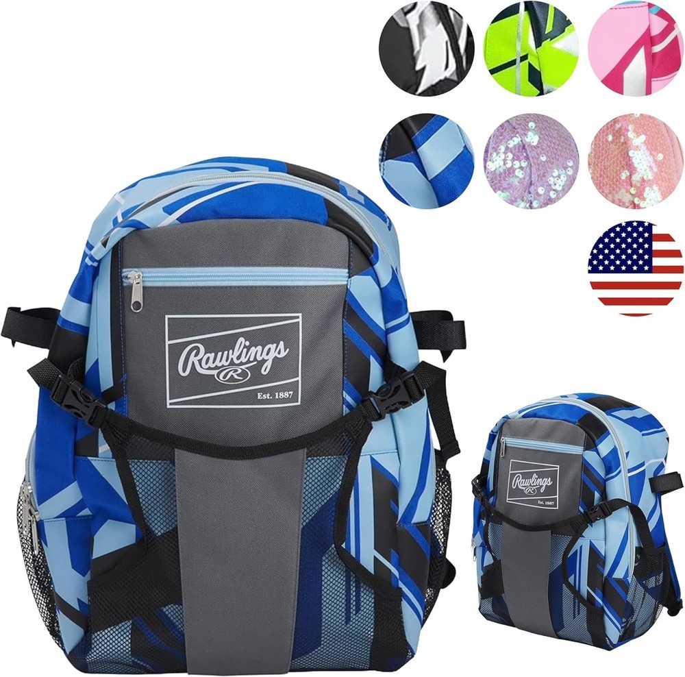 Durable Royal Blue T-Ball Equipment Backpack with Ultimate Organization Features