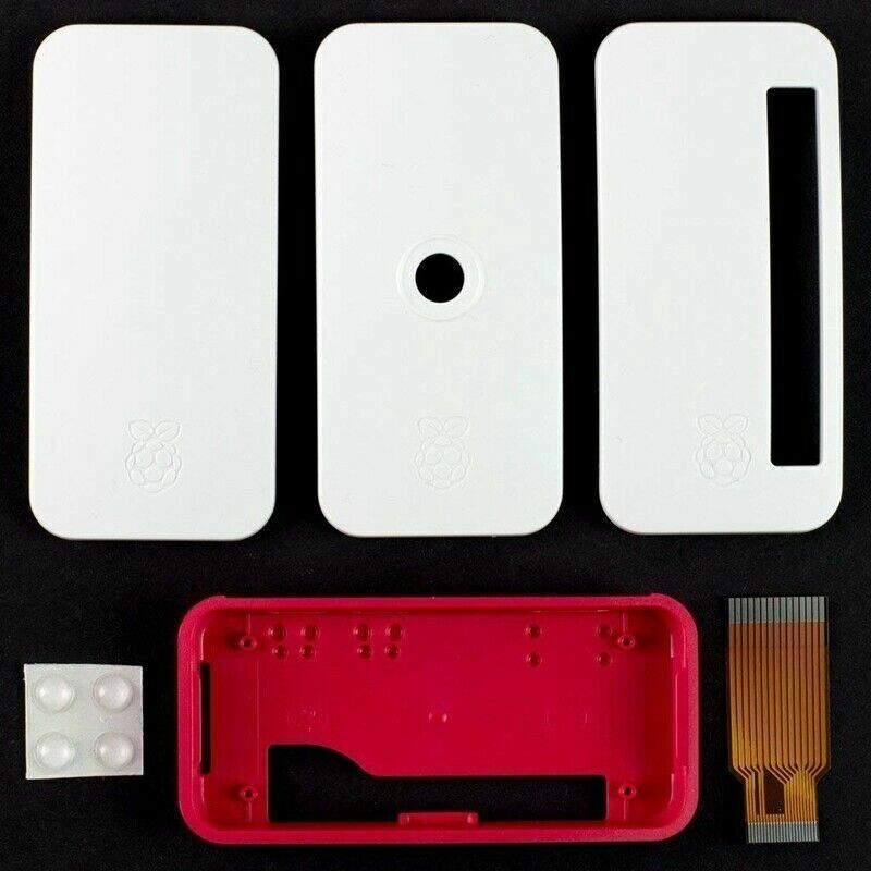 Official Raspberry Pi Zero W  White Red Case + Camera Cable + 2 Extra Lids