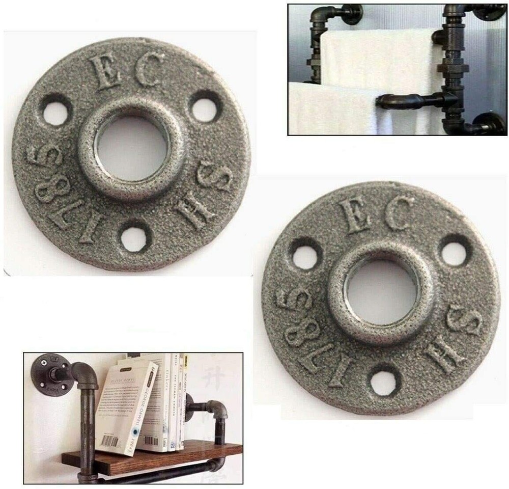 2Pack Inch Floor Flange Cast Iron Pipe Threaded Fitting 3/4 inch