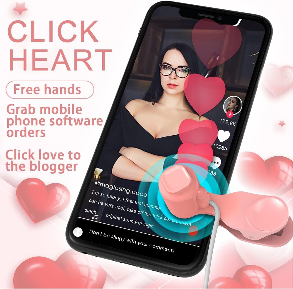 Auto Clicker for Phone Automatic Screen Tapper, Simulated Finger Pink