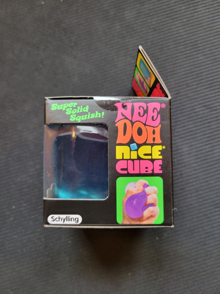 Needoh Nice Cube Super Solid Squish! Blue