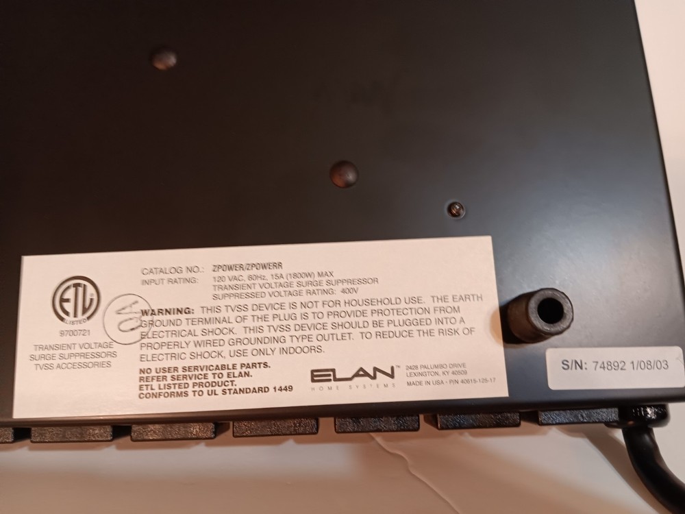 Elan Power Controller (Programmable Home Theater Power & Surge Component)