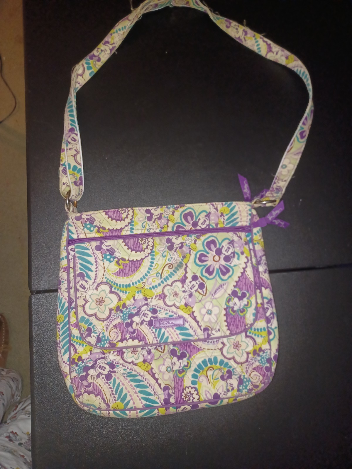 Disney Parks Vera Bradley Plums Up Cross Body Messenger Bag