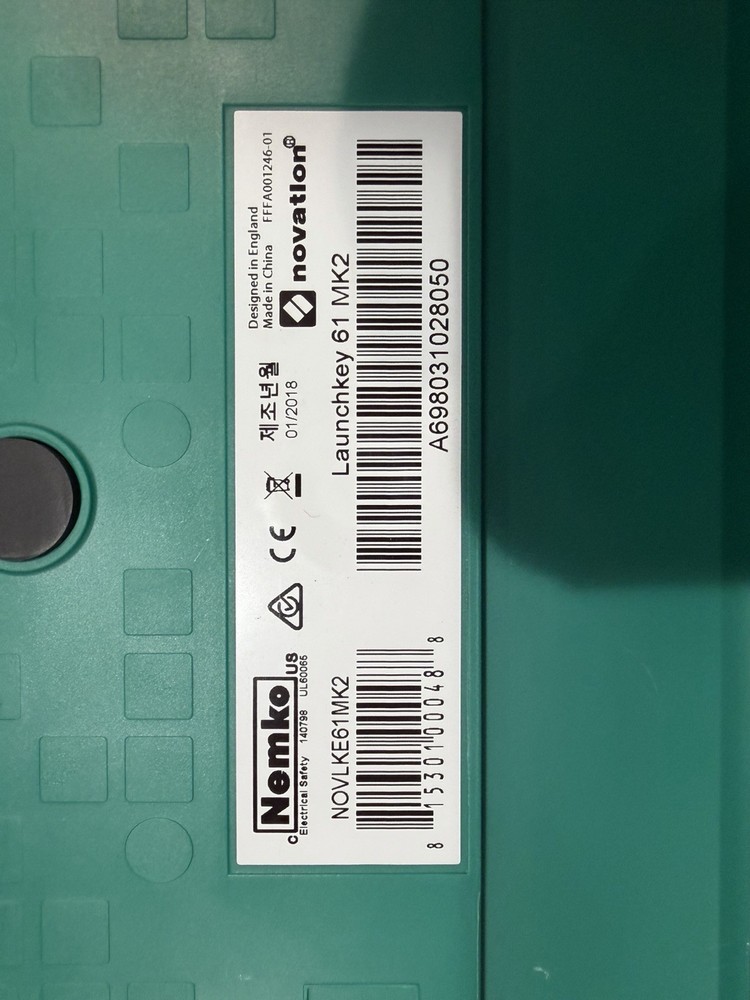 Novation Launchkey 61 MK2 MIDI Keyboard Controller USB 61-Key – Tested Working