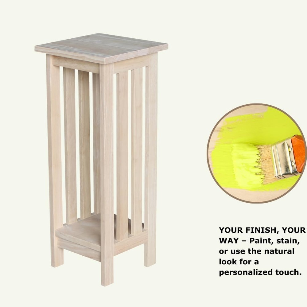 Solid Wood Mission Plant Stand 30