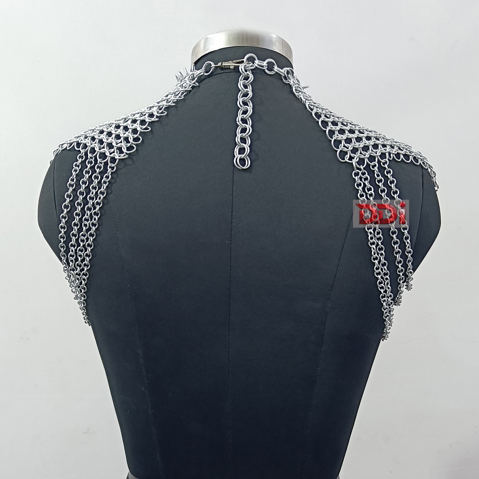 Medieval Aluminum Chainmail Collar Butted 10mm Ring Handmade Fantasy Costume