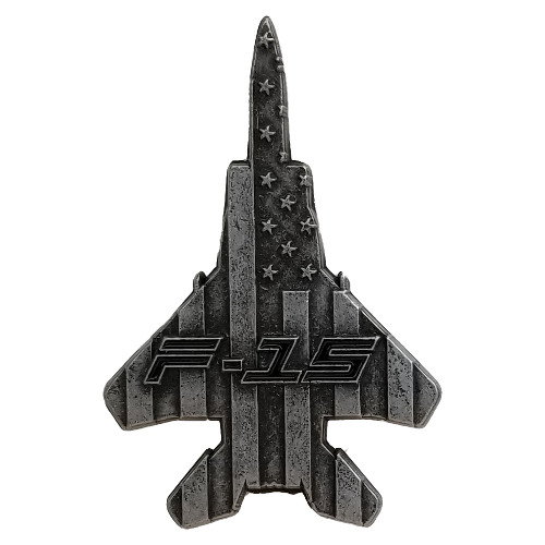 F-15 Eagle Military Aircraft Shaped Challenge Coin