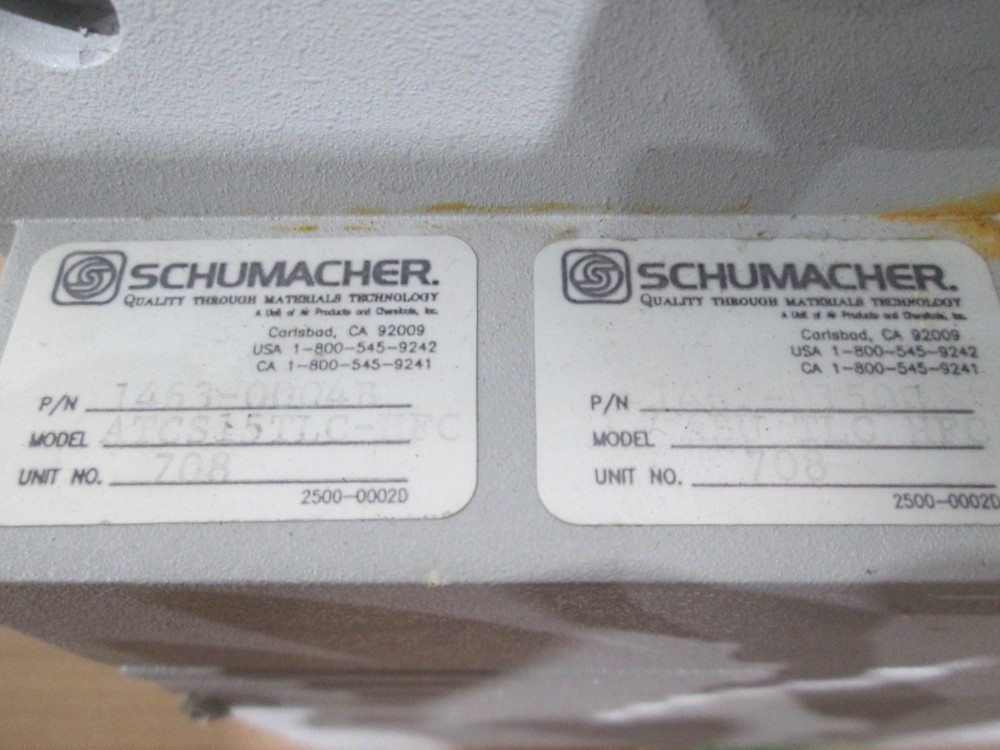 Schumacher, ATCS15TLC-HFC/ABU TLC, Absolute Temperature Control System, Used