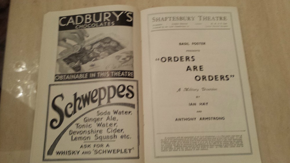 1932 Theatre Programme Orders Are Orders - Olive Blakeney Clive Currie
