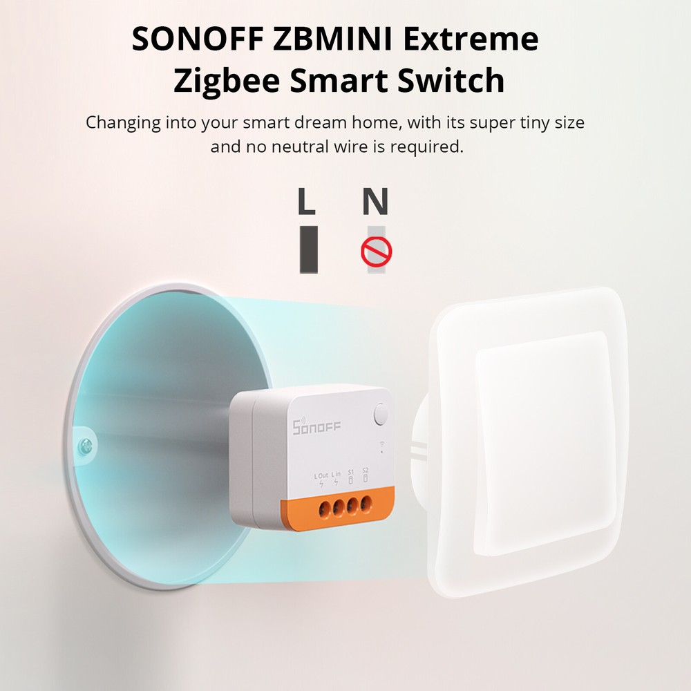 SONOFF ZBMINI L2 Extreme Zigbee Switch Smart Scene /Timer No Neutral Wire Needed