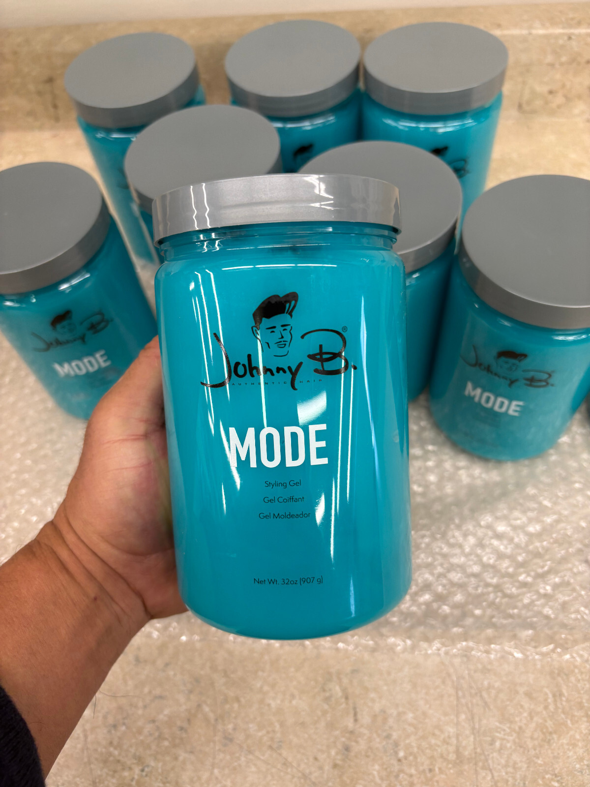 Johnny B. Mode Hair Styling Gel 32 Oz Medium Hold Wet Look Alcohol-free Unisex