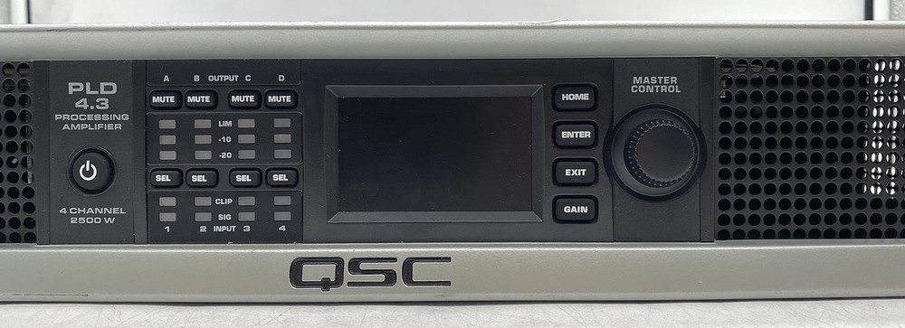 QSC PLD4.3 4-CH 2500W DSP PROCESSING POWER AMPLIFIER