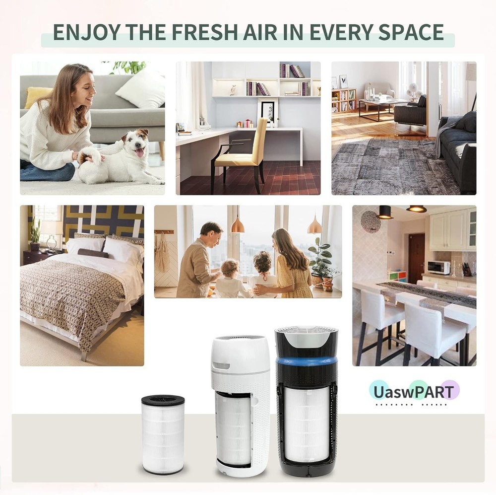 Upgraded 2-Pack AP-T30WT Replacement Filters - True HEPA