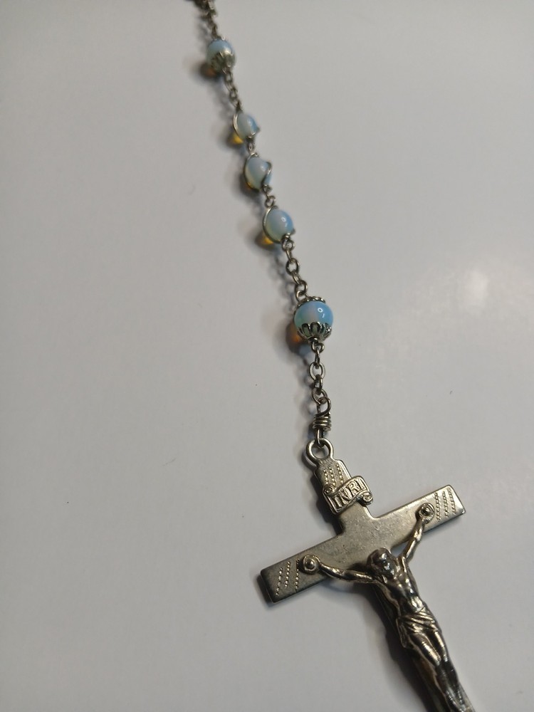vintage iridescent rosary