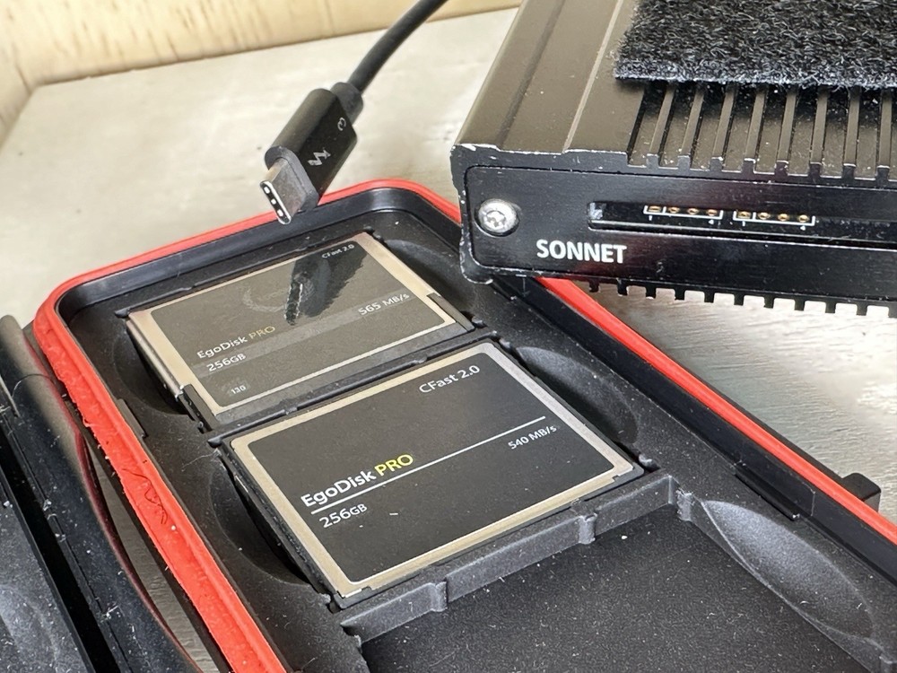 Sonnet CFast Reader & EgoDisk Pro 256gb X 2