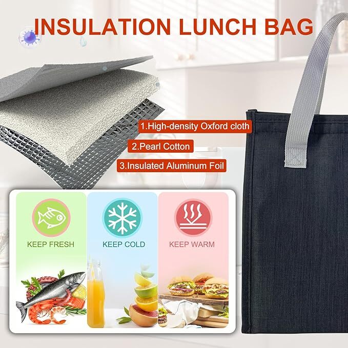 Minimalist Lunch Bag Reusable Insulated Tote
