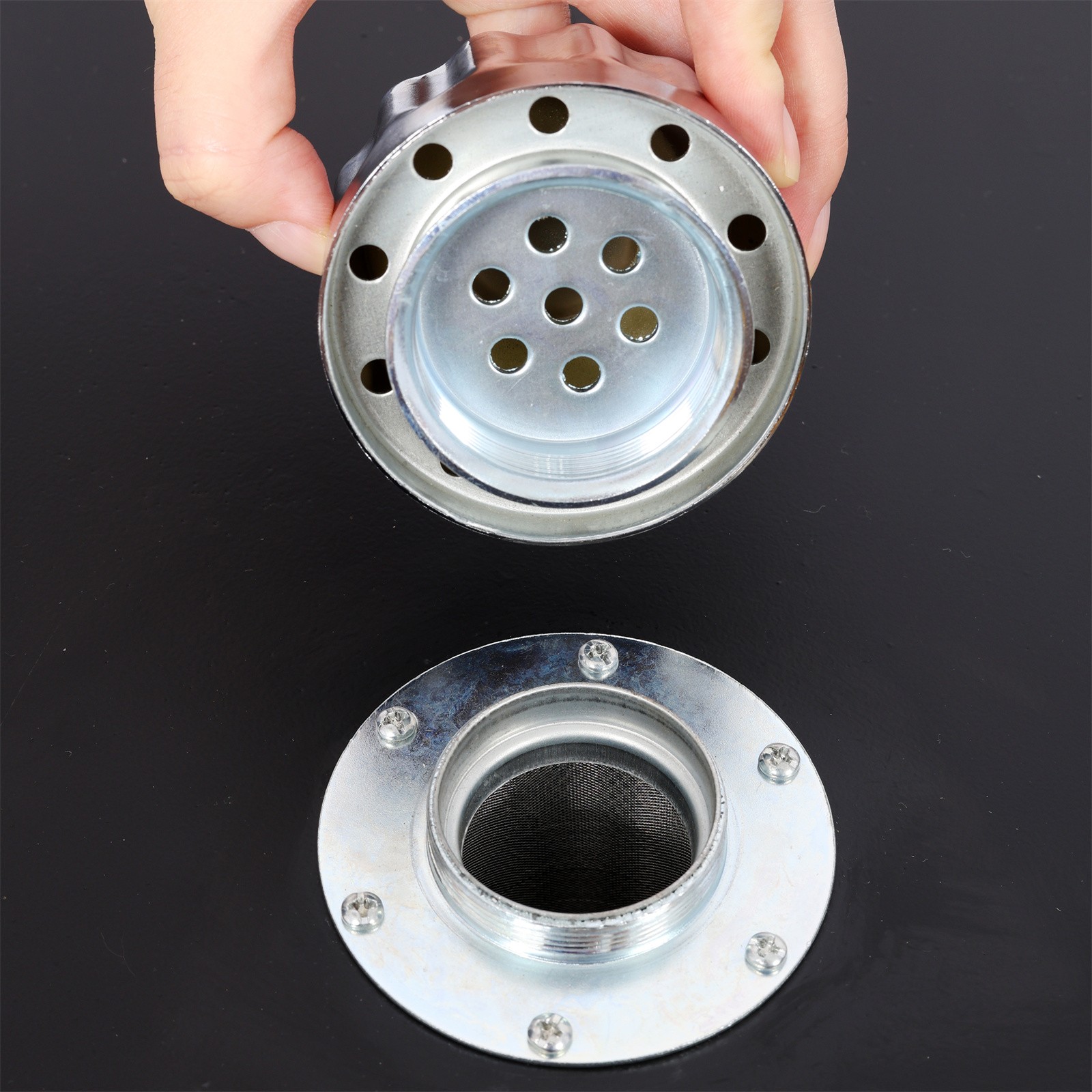 12 Gauge 25-Gallon Hydraulic Fluid Reservoir Tank w/ Inlet 2" FNPT&1-1/4"Outlet