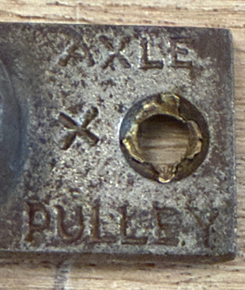 Two Antique Cast Iron, Brass Window Pulleys