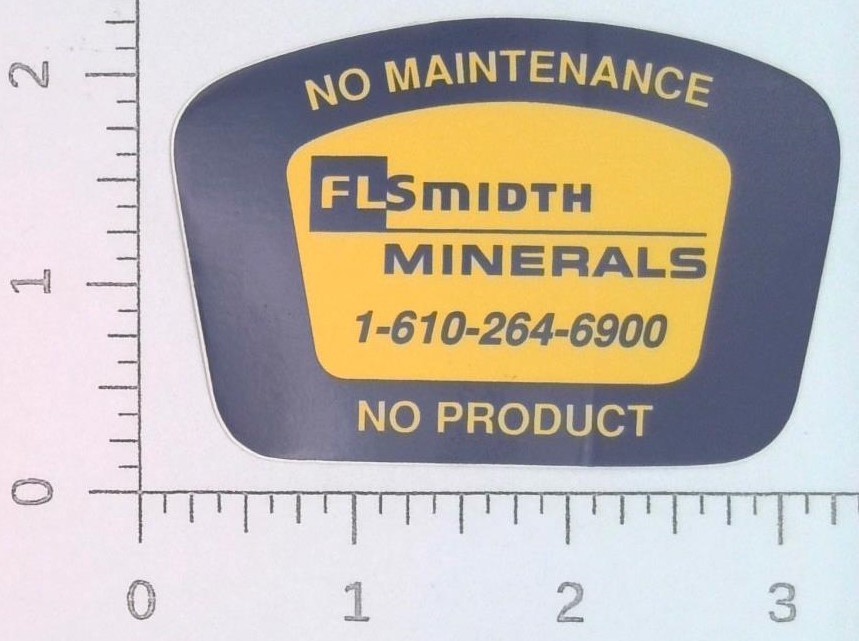 Vintage FLSmidth Minerals Coal Mining Sticker Decal