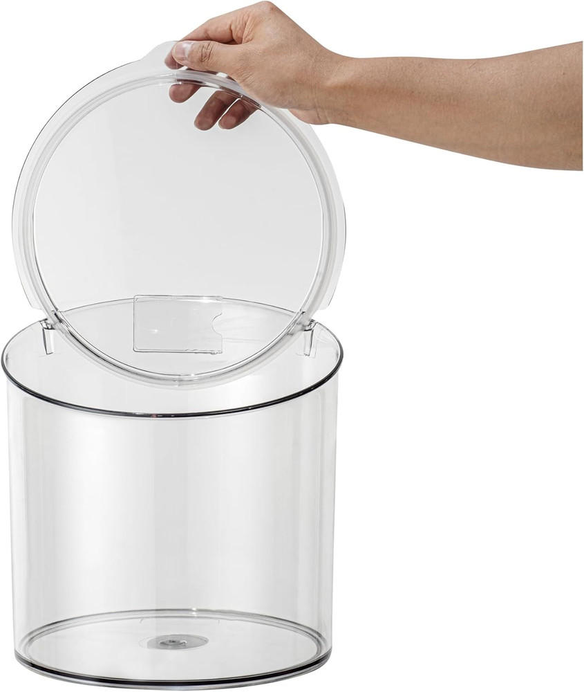 Storage Jar 1 Count 2.64 Gal Clear Plastic Hinged Lid Bulk Ingredient Container