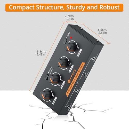 4 Channel Stereo Headphone Amplifier with Volume Control 4 Channel Audio