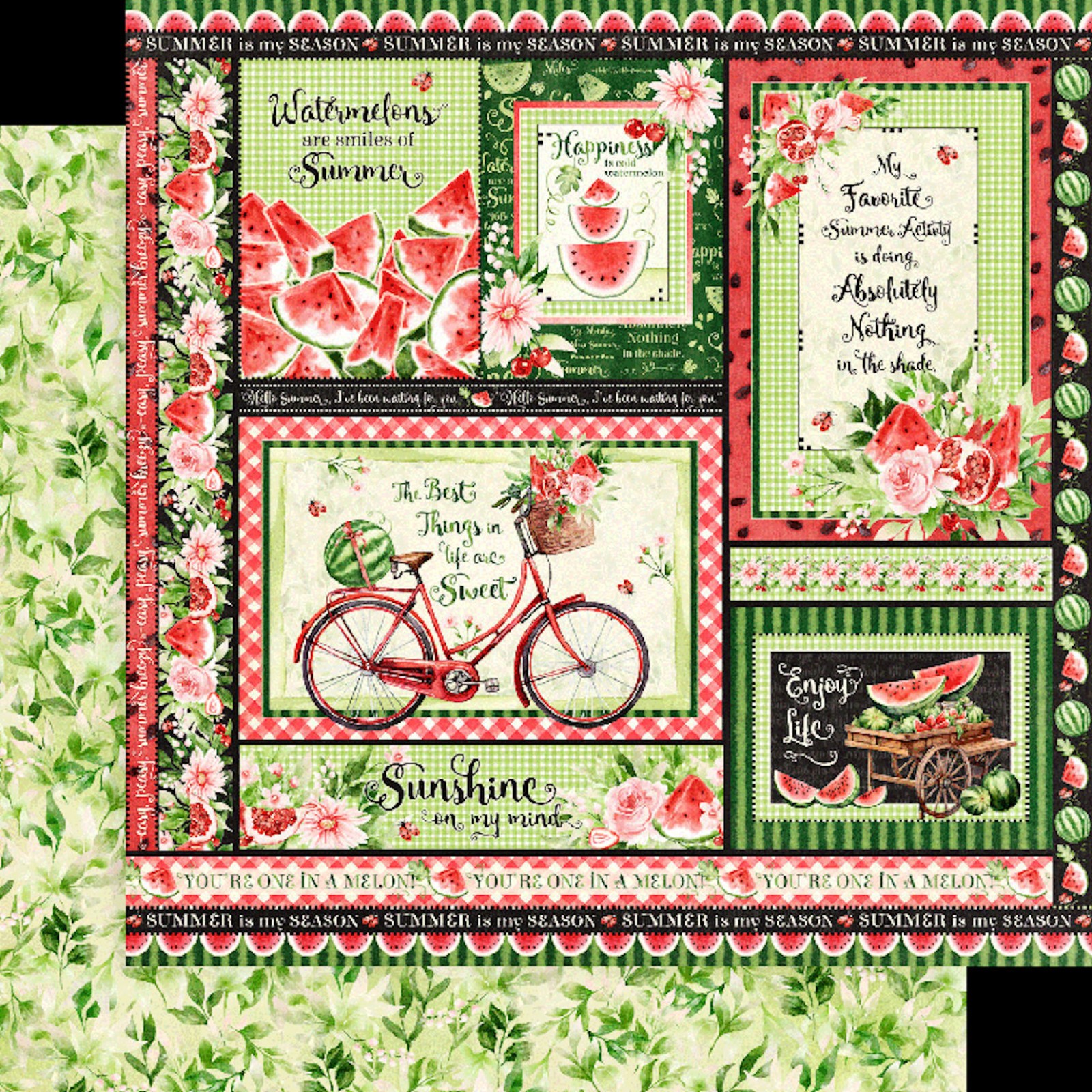 Graphic45 SUNSHINE ON MY MIND 8-PK 8x8 DOUBLE-SIDED PRINTED CARDSTOCKS