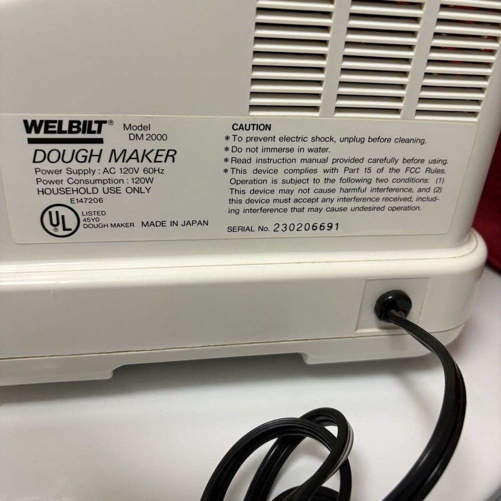 Welbilt DM2000 Dough Maker Mixer - Programmable Bread Pastry Pasta - TESTED!