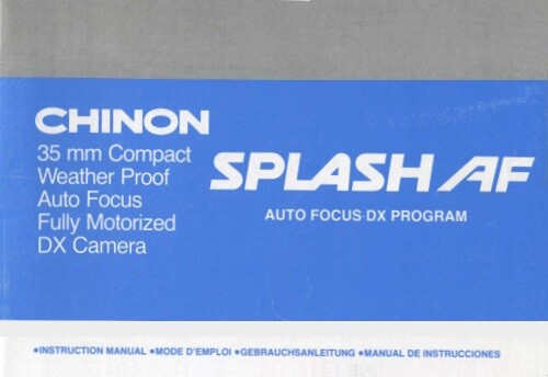 Chinon SPLASH AF Camera Instruction Manual multi-language